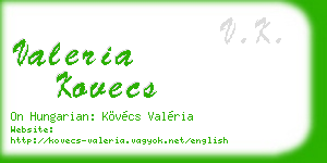 valeria kovecs business card