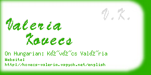 valeria kovecs business card